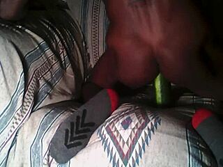 Black Boy Rides Cucumber First Time