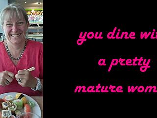 this mature blonde housewife looks wise but she's a greedy slut sucking cock at home