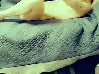 Tiny blonde sucks huge cock in Miami Airbnb.