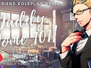 Dominant teacher offers extra help in roleplay.