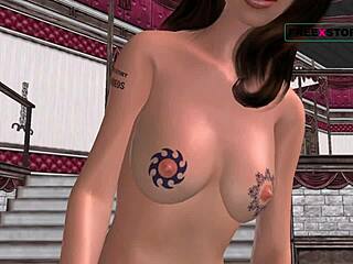 Cute Desi Girl Uses Fucking Machine In 3D