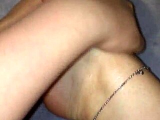 Wet and wild foot fetish action