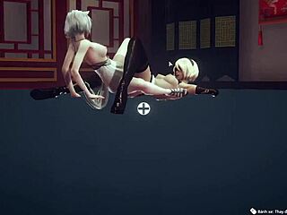 Two women engage in lesbian activity