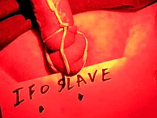 Extreme cock bondage in wild toilet scene with tied-up action.