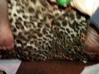 Doggystyle position with bent over curly-haired girl and toe play