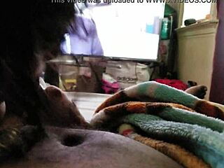 Amateur BBW gives a deepthroat blowjob in the wee hours