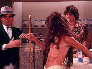 Vintage Tramp Steals Woman for Secret Room Fucking and Blowjob