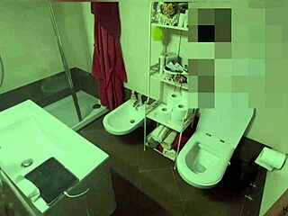 Boy spied masturbating in the shower!