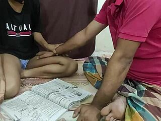 Young desi lass gets intimate with her uncle during study sessions