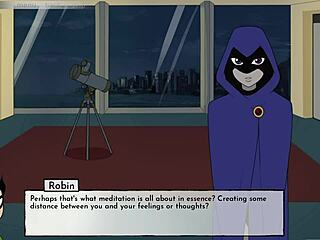 See how Raven, a Teen Titan, pleases herself in this cartoon porn