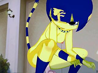 Ankha Rides Hard Cock in Bedroom Scene