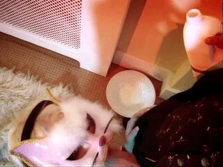 Lovely Masked Slave Fucked Missionary By Master