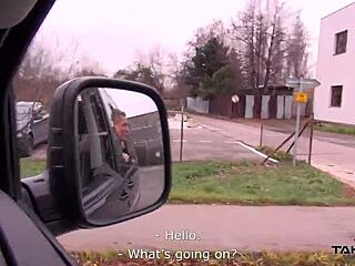 Public pussy pounding for insatiable secretary in a van