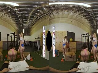 NAUGHTY AMERICA - AIDEN ASHLEY, JAZMIN LUV AND LILY LARIMAR SURPRISE THEIR PERSONAL TRAINER!