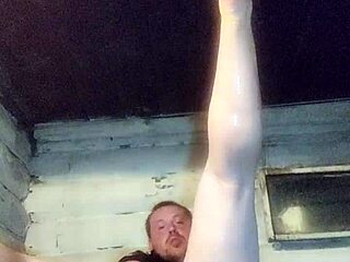 Damn! Full rough fuck of policeman’s anal with vodka bottle!