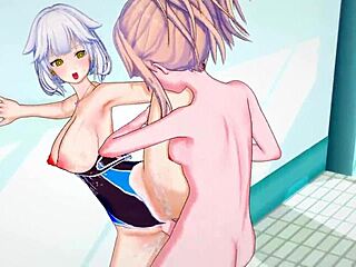Koikatsu pool side fun with a hentai twist