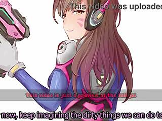 D.Va's Edging Game With Femdom Submissive