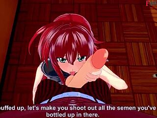 Rias Gremory begs for wild sex in fantasy anime!