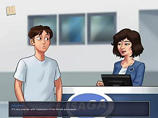 Hentai game with PC gameplay and anime style called Summertime Saga