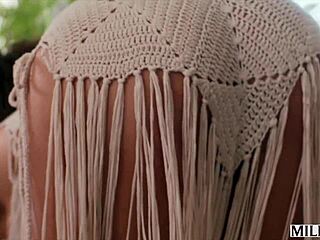 fit yoga milf medusa deepthroats and rides young 18+ stud's cock with big tits cum