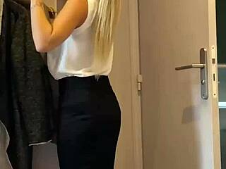 Cleaning lady Tiffany Leiddi gets picked up for blowjob and POV sex in hotel.