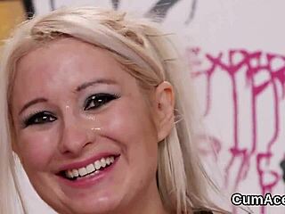 Honey Swallows Cumshot on Face