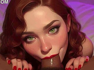 redhead stepsister dances at the club in 3d anime pov