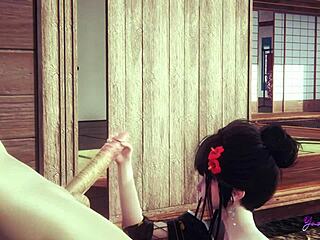 Wow, Yaoi Femboy Mia in Wild 3D Action!