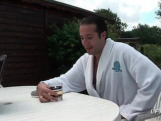 Cindy Picardie gets deep anal pounding in the garden with French flair