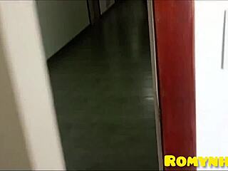 Big black cock guy catches married woman masturbating in hotel, fucks her raw and cums inside.