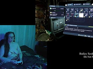 Naked Brunette Plays Deadspace in Part 6 Stream