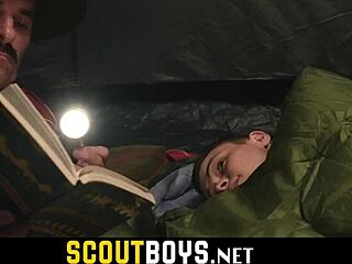 You tiny gay boy scouts, wake up now - time for the leader to fuck you bareback in this taboo threesome?