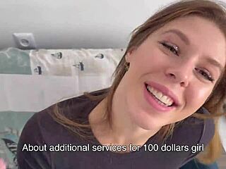 The delivery girl handles a thirsty situation with a customer