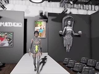 Exploring Fallout 4 fashion number 207 with a brunette character in 3D anime style