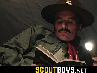 You tiny gay boy scouts, wake up now - time for the leader to fuck you bareback in this taboo threesome?