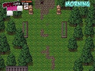 Milf with big tits and ass rescues two new girls from zombies, taking monster cocks in hentai game part 3.