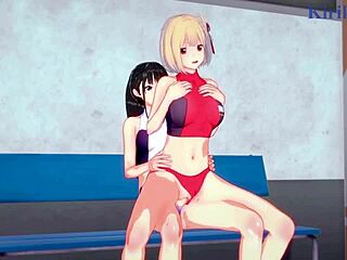 Chisato Nishikigi and Takina Inoue dive into wild big tits futanari sex in 3D anime action