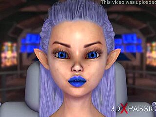 female sex cyborg bangs horny girl hard in space station