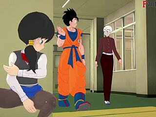 गोहन एंड्रॉइड 21 को वाइल्ड कार्टून फैंटेसी में चोदता है