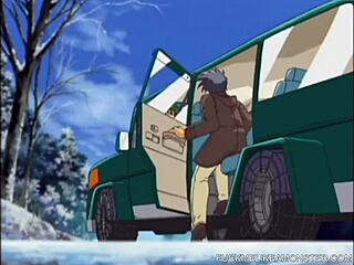 anime blonde teen gets her tight pussy pounded hard in wild action