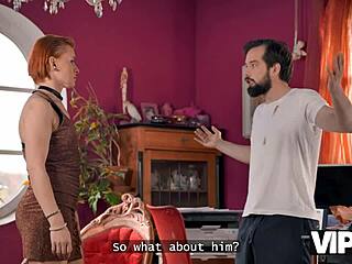 redhead tricked neighbour for real orgasm, oops!