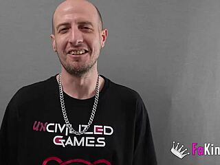 Young woman vanesa merino participates in porn casting interview