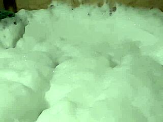 Cyno enjoys solo bubble bath fun in cosplay