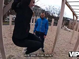 VIP4K Sexy Athlete Sakura Hell Fucks Stranger in Car While BF Watches