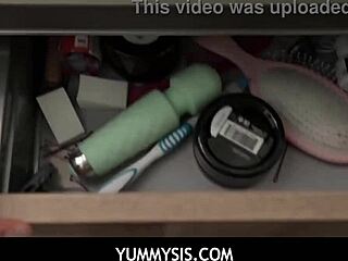 Yummysis Stepsister Catches Stepbrother Wanking In Bathroom