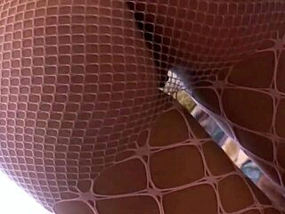 Can Jenny Welch's lap dance in pantyhose survive her boyfriend ripping them off?