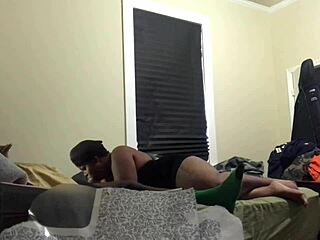 Religious Islamic muslim whore worships fat chubby ass in bedroom BDSM full session!