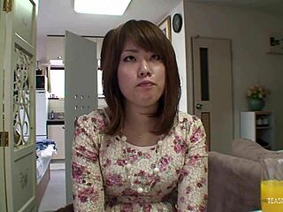 Megumi gets deep missionary pounding from Asian guy with hairy small tits then sucks him off to facial cum
