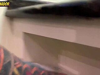 skinny girl with big ass having sex with tattooed guy in motel