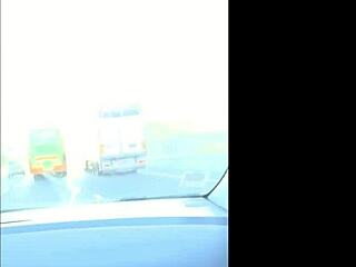 look at my pussy flashing in the car